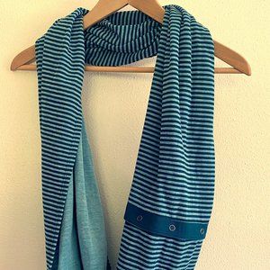 Convertible Striped Infinity Scarf and Wrap